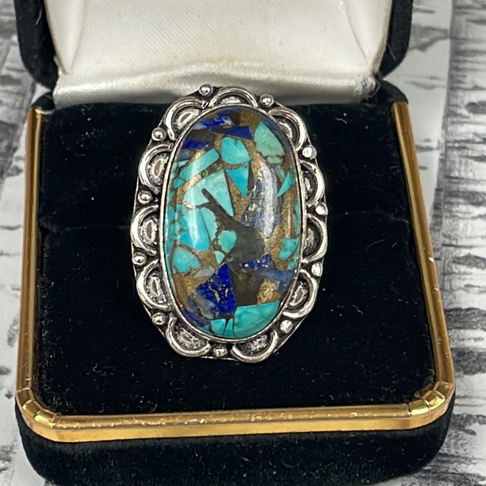 Copper Turquoise Ring - image 1